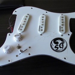 Loaded pickguard – Series/Parallel switch & varitone pour Stratocaster