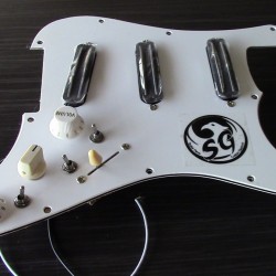 HHH Stratocaster Loaded Pickguard Featuring Series Parallel Split & Neck Push Pull - Belcat Hot Rail 