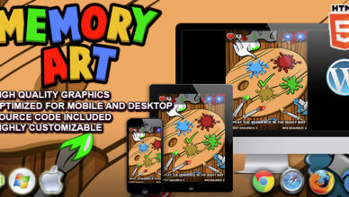 Memory Art (Simon game clone) - HTML5 game