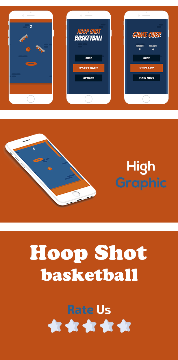 HOPE SHOT BASKETBALL WITH ADMOB - ANDROID STUDIO & ECLIPSE FILE - 2