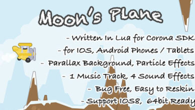 Moon's Plane: Game Template for Corona SDK