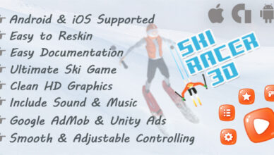 Ski Racer Unity 3D Game (Android and IOS)