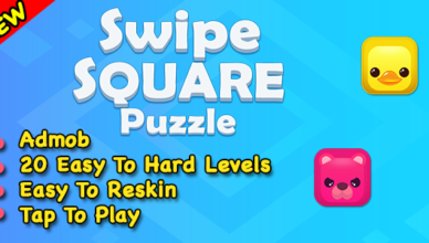 Swipe Square Puzzle Game + Ready For Publish + Android Studio