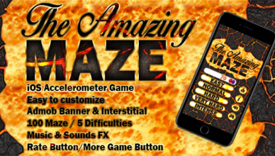 The Amazing Maze - iOS Accelerometer Game with AdMob