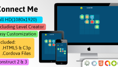 Connect Me - HTML5 game (Construct 2 | Construct 3 | Capx | C3p) - Puzzle Game str8face