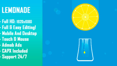 Lemonade - HTML5 Game + Mobile Version!  (Construct-2 CAPX)