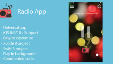 Radio app |  Universal Radio App (Swift 3) Free support