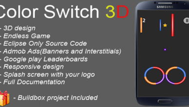 Color switch 3D + Buildbox project included