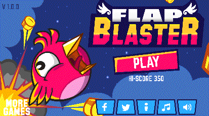 Flap Blaster menu