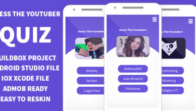 RECOMMEND THE YOUTUBER QUIZ BUILDBOX 3 PROJECT ANDROID STUDIO FILE-IOS XCODE FILE WITH ADMOB