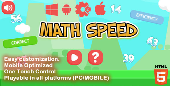 Math Speed ​​- Jeu HTML5 (Capx) - Article CodeCanyon à vendre