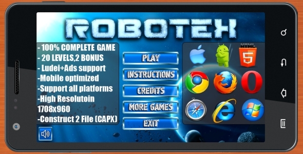 ROBOTEX: PUZZLE - 100% complete game!  (Construct 3 | Construct 2 | Capx) - 67