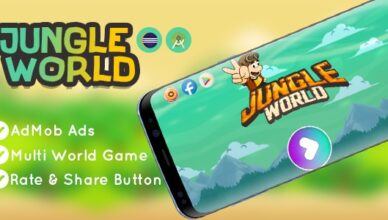 Jungle World Game |  Eclipse and Android Studio |  AdMob Ads