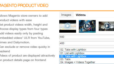 Magento product video