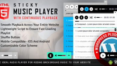 Plugin WordPress Sticky HTML5 Music Player