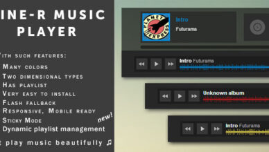 Sticky Music Player pour les magasins de musique et les sites - «Line-R»