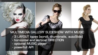 Diaporama de la galerie multimédia Jquery avec musique