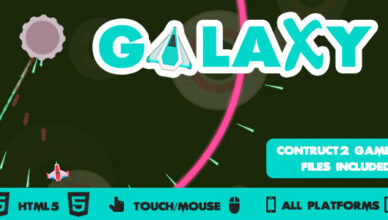 Galaxy Wars Circular Shooter HTML5 Construct2 Game