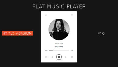 Lecteur de musique HTML5 plat