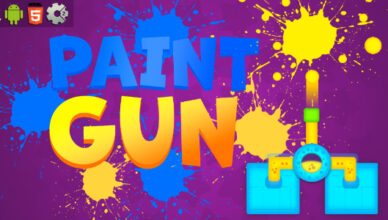 Paint Gun - HTML5 Mobile Game (Construct 3 / Construct 2 / Capx)