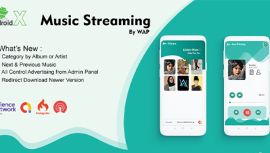 Streaming de musique par WAP - UI moderne Streaming de musique en ligne avec paroles