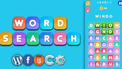 Word search - html5 game, capx