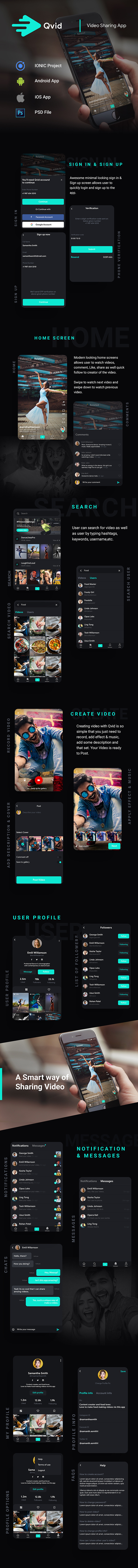 TikTok Clone|  Video Android + iOS App Template Creation |  Video sharing app |  Qvid |  IONIC 5 - 6