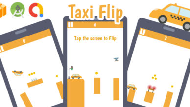 Android game Taxi Flip with AdMob