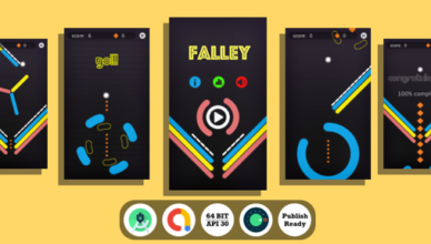 Falley: (Android Studio+Admob+Reward Video+Inapp+Leaderboard+Ready to Publish)