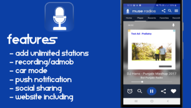 Radio Android app with website