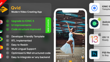 TikTok Clone|  Video Android + iOS App Template Creation |  Video sharing app |  Qvid |  IONIC 5