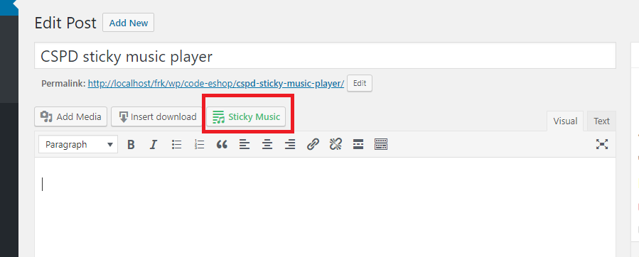 Bottom Sticky Music Player Plugin WordPress - 5