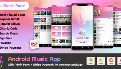 Application Android Music Player avec panneau d'administration