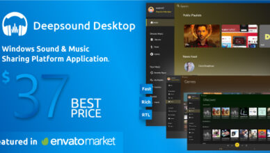 DeepSound Desktop - Une application de plate-forme de partage de sons et de musique Windows
