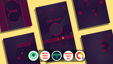 Ball Jump: (Android Studio + Admob + Reward Ads + Multiple Characters + Remove Ads + Leaderboards + Onesignal)