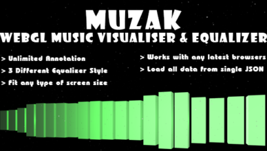 Muzak - Visualiseur et égaliseur de musique WebGL