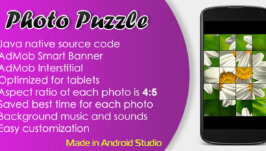 Photo puzzle game with AdMob