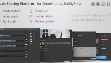 Plateforme de partage de musique - pour Wordpress / ZoomSounds Addon, BuddyPress intégré