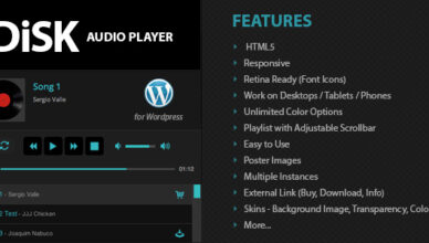 Lecteur audio de disque pour WordPress