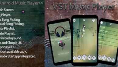 Modèle d'application VST Music Player Pro