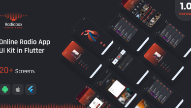 RadioBox - Online Radio App UI Kit in Flutter