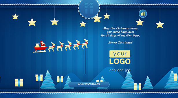 Christmas card with sleigh - 6