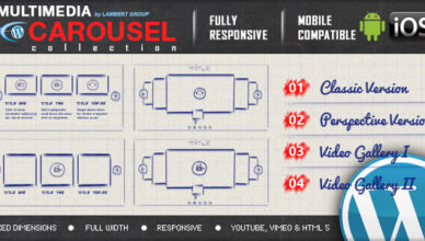 Carrousel multimédia réactif avec prise en charge de l'image et de l'audio vidéo - Plugin WordPress