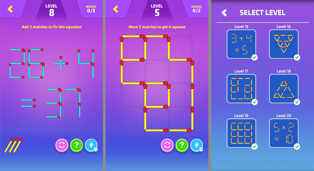 Matchstick: Matches Puzzle Unity (Android, iOS..) - 1