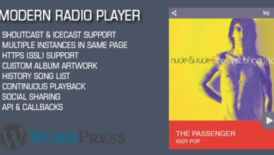 Modern Radio Player Wordpress Plugin