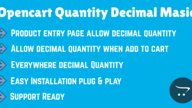 Opencart Quantité Decimal Masic