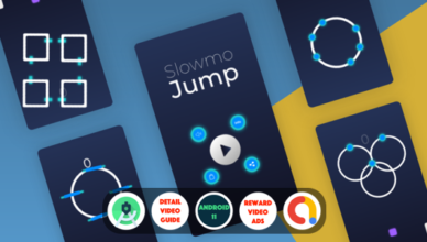 Slowmo Jump: (Android Studio+Admob+Reward Video+Remove Ads Purchase+Leaderboards+Onesignal)