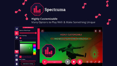 Spectruma - Créateur de Visualiseur Audio