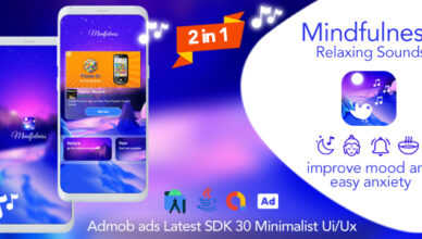 2-in-1 |  Mindfulness + Vibez - Relaxing Sounds Android App + Admob Ads