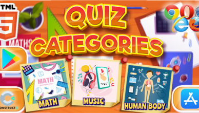 Catégories de quiz - HTML5 et jeu mobile (C3p)